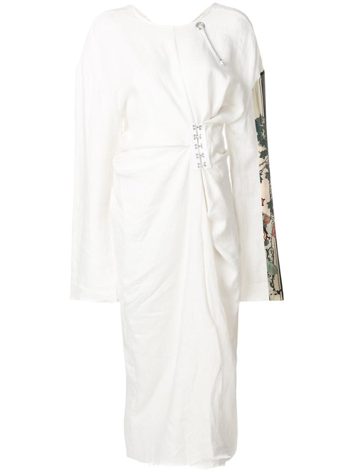 Act N&deg;1 Asymmetric Gathered Waist Dress - White