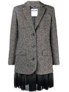 Moschino Frill-trim Fitted Blazer - Brown