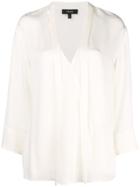 Theory Pussy Bow Blouse - White