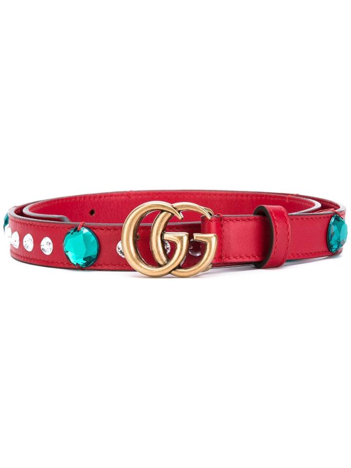 Gucci Gg Crystal Embellished Belt - Unavailable