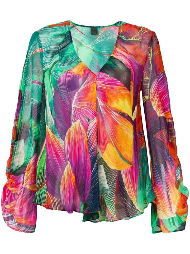 Pinko Tropical Print Blouse - Green