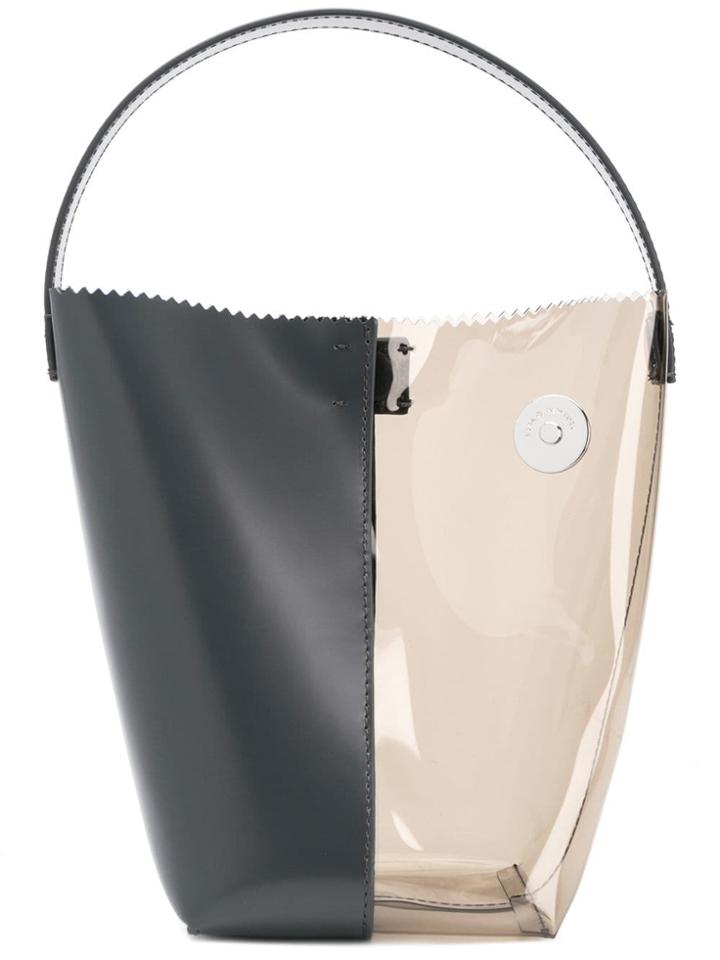 Kara Contrast Bucket Tote - Grey
