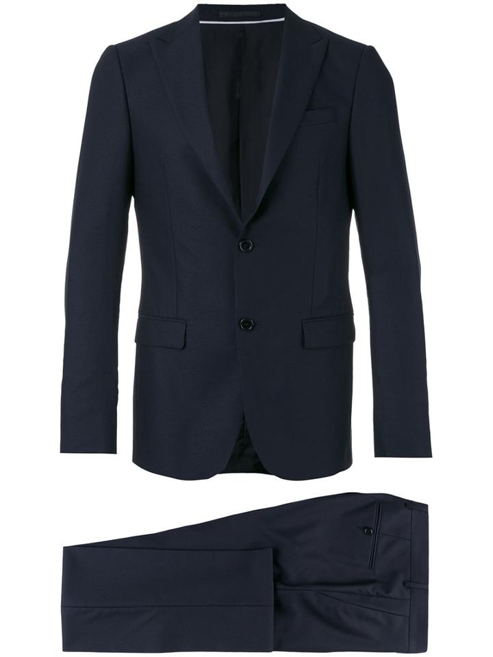 Z Zegna Slim-fit Suit, Men's, Size: 46, Black, Cupro/wool