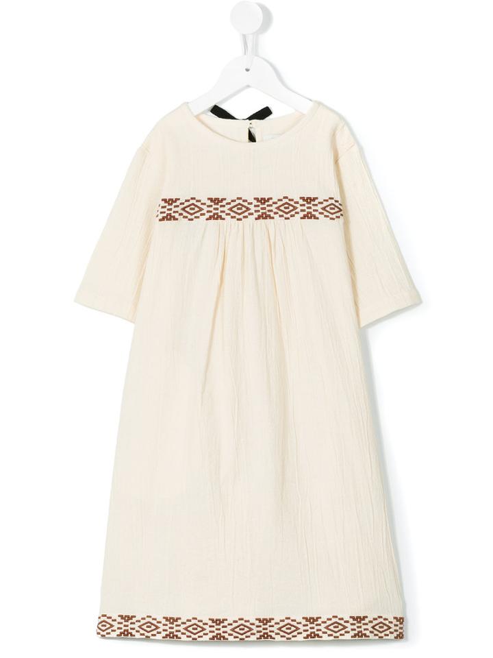 April Shower By Polder Kids - Boston Smock Dress - Kids - Cotton - 8 Yrs, White