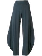 Labo Art Draped Flared Trousers - Blue