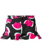 Love Moschino - Watermelon Print Shorts - Women - Cotton/spandex/elastane - 42, Black, Cotton/spandex/elastane