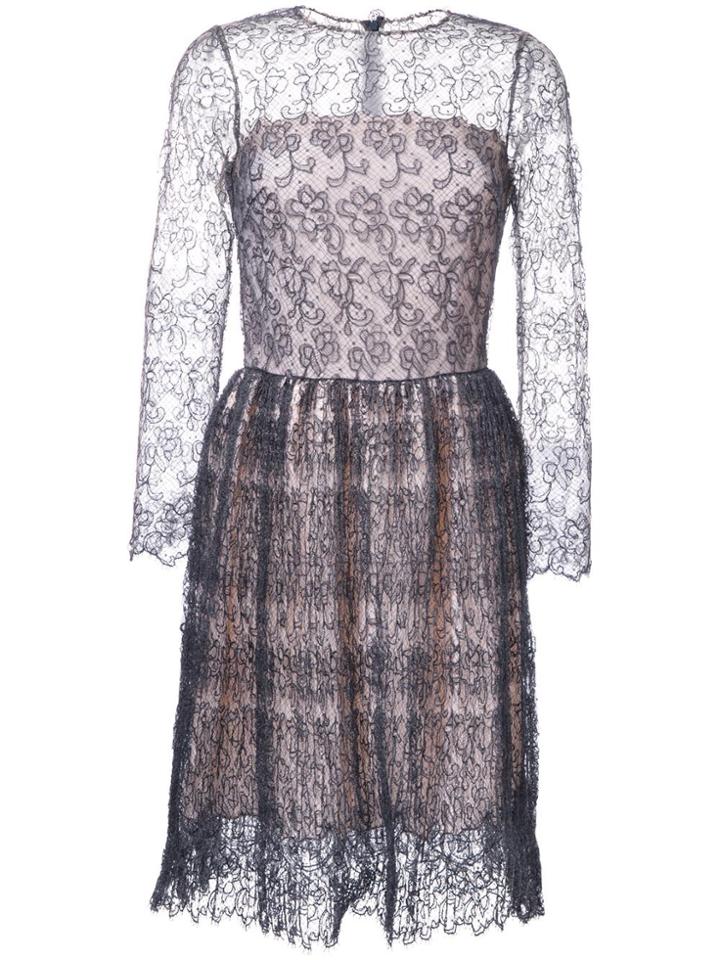 Ermanno Scervino Longsleeved Lace Dress - Black
