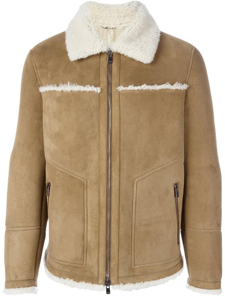Drome Shearling Jacket, Men's, Size: Medium, Brown, Leather/lamb Fur