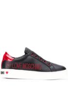 Love Moschino Stud Logo Sneakers - Black