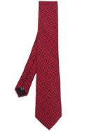 Mp Massimo Piombo Geometric Pattern Tie - Red