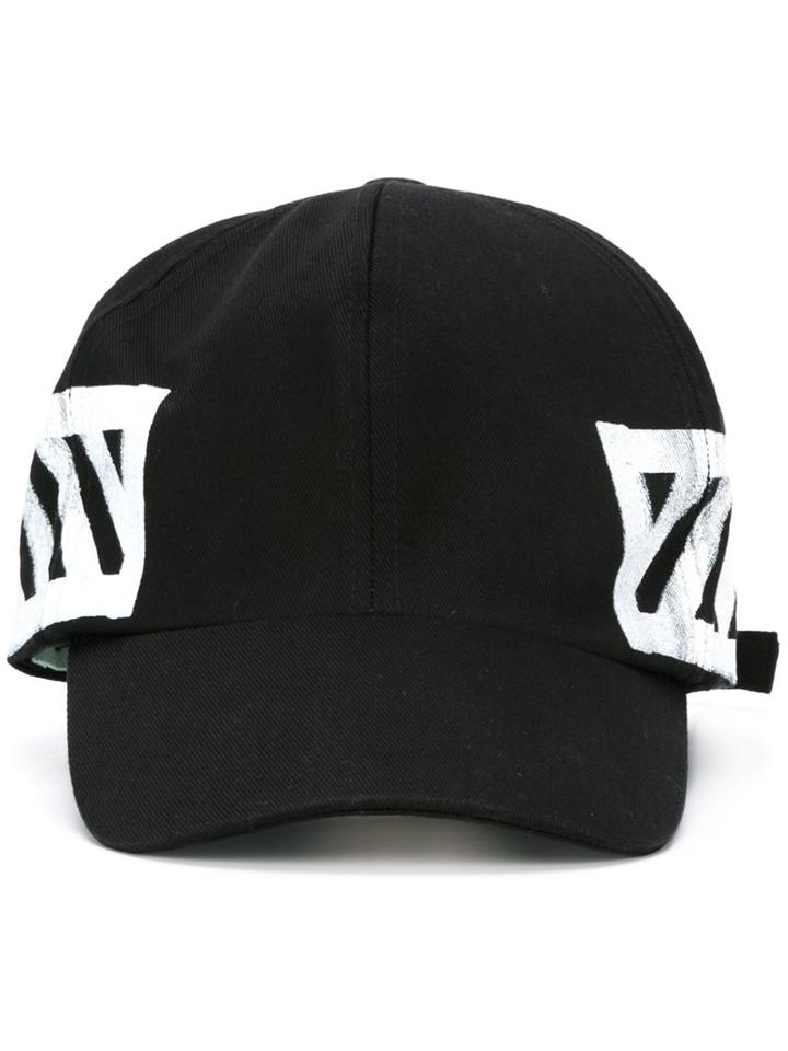 Off-white Brushed Diagonals Cap