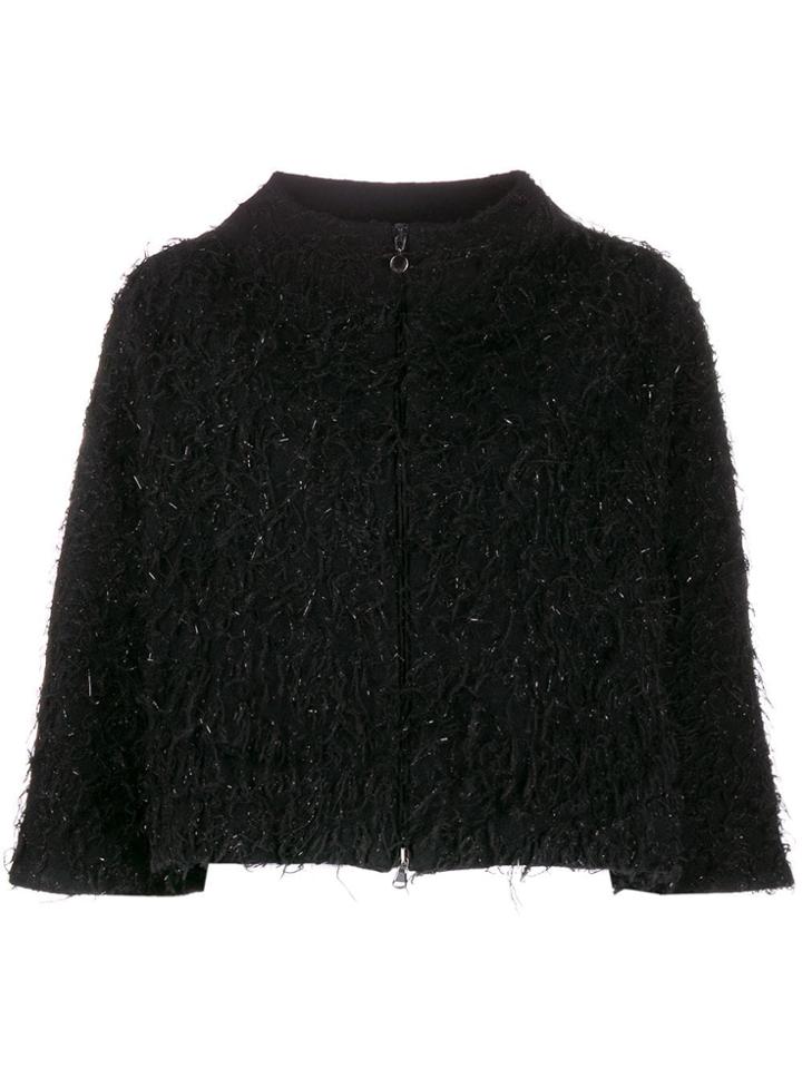 Fabiana Filippi Textured Cropped Jacket - Black