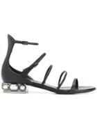 Casadei Embellished Gladiator Sandals - Black
