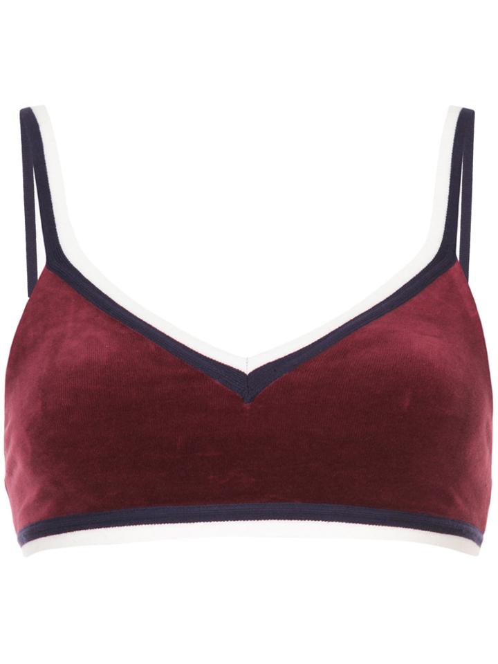 Fenty X Puma Velour Crop Top - Red