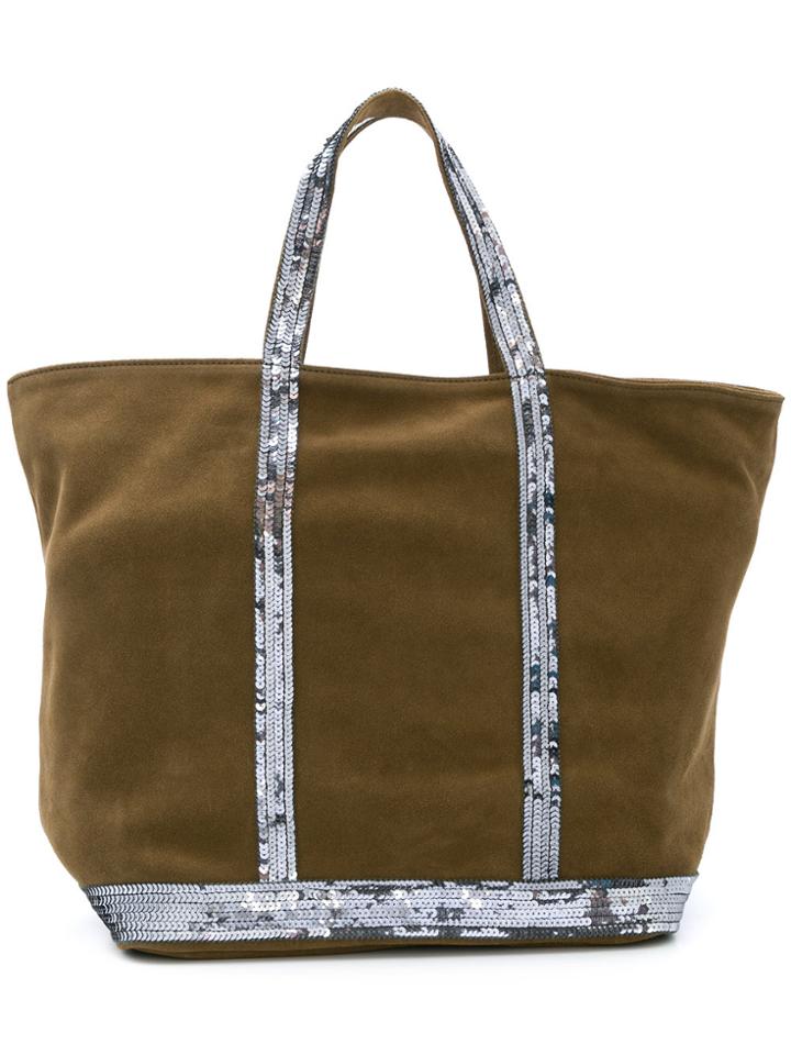 Vanessa Bruno Large Sequin Embellished Tote - Green