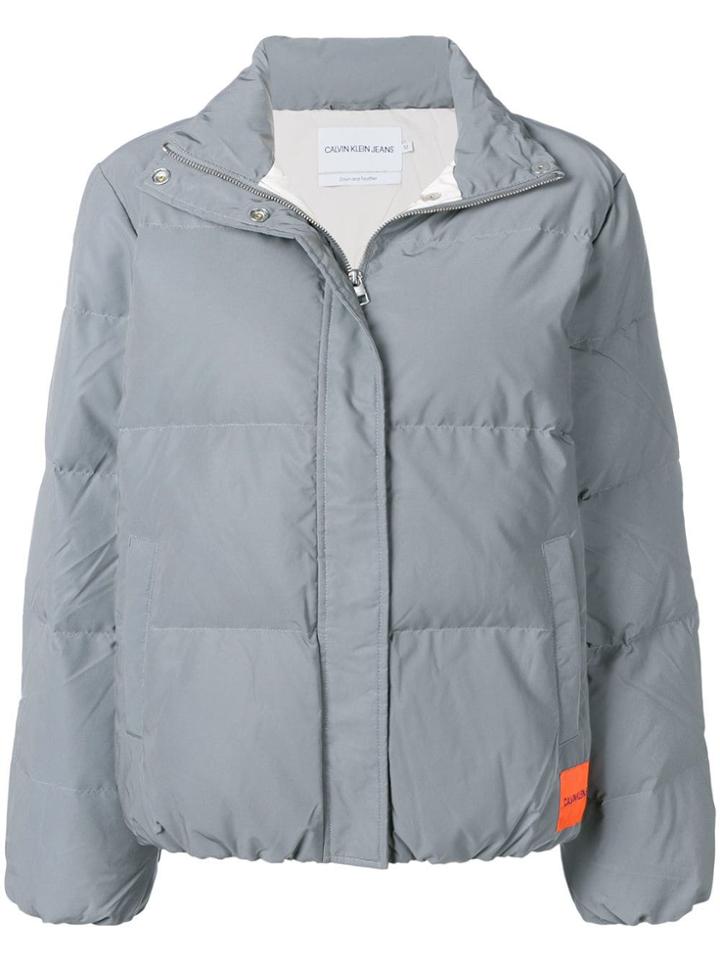 Calvin Klein Jeans Padded Zip-up Jacket - Grey