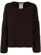 Cherevichkiotvichki Chunky Knit Jumper - Brown