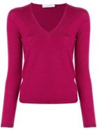 Cruciani Long-sleeve Fitted Top - Purple