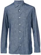Kiton Printed Fitted Shirt - Blue