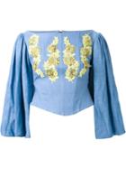 Dresscamp Floral Appliqué Corset Top