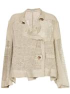 Issey Miyake Vintage Long Sleeved Mesh Jacket - Brown