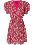 Saloni Poppyfield Wrap Mini Dress - Pink
