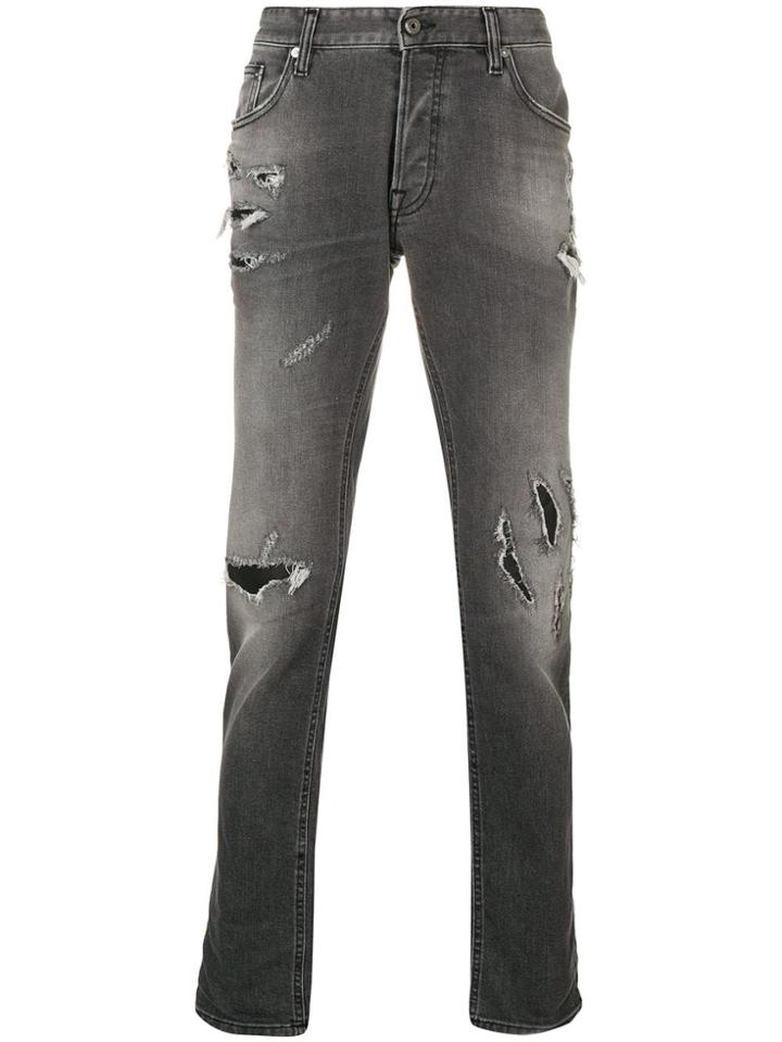 Just Cavalli Distressed Slim Fit Jeans - Grey