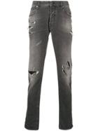 Just Cavalli Distressed Slim Fit Jeans - Grey