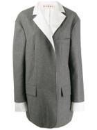 Marni Layered Sleeve Coat - Grey