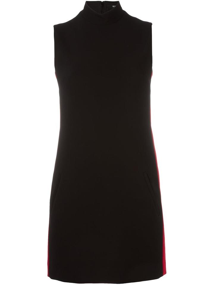 Versus Mock Neck Stripe Dress, Women's, Size: 40, Black, Polyamide/polyester/spandex/elastane/viscose