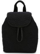 Tory Burch Logo Quilted Backpack, Black, Nylon/leather