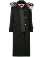 Ermanno Ermanno Zipped Up Long Coat - Black