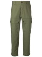 Kent & Curwen Cropped Cargo Trousers - Green
