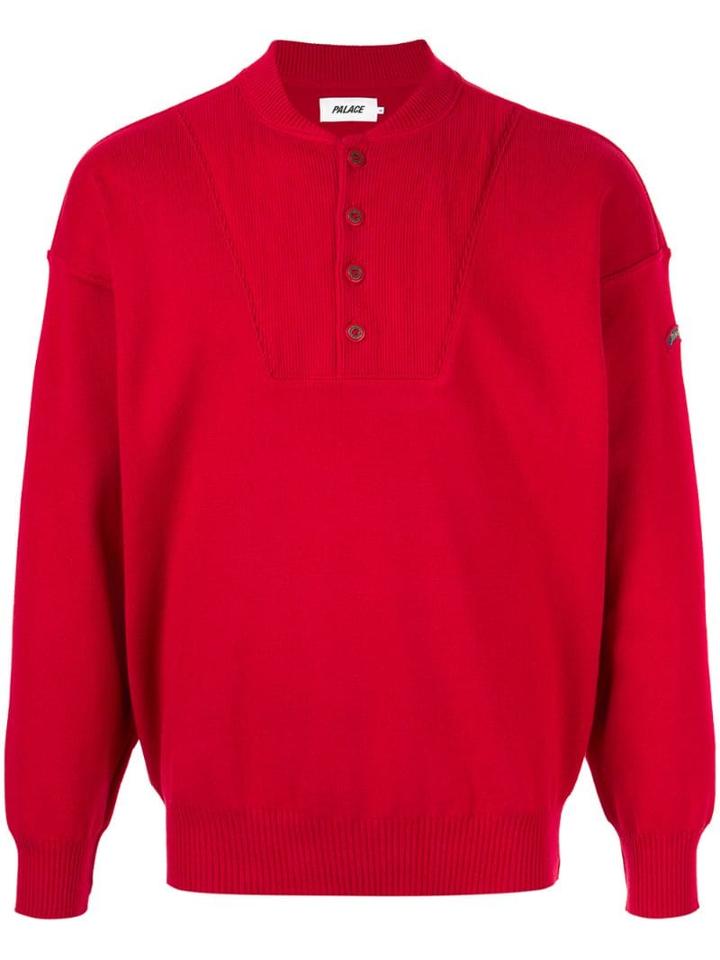 Palace Dondadda Knit Sweatshirt - Red
