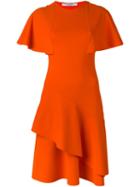 Givenchy Ruffle Panelled Cocktail Dress, Women's, Size: 36, Yellow/orange, Viscose/spandex/elastane/acetate/silk
