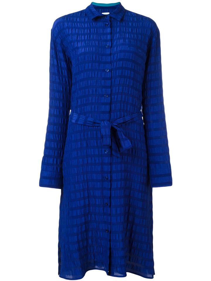 Paul Smith Striped Shirt Dress, Women's, Size: 44, Blue, Silk