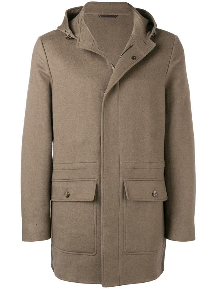 Loro Piana Hooded Mid-length Coat - Nude & Neutrals