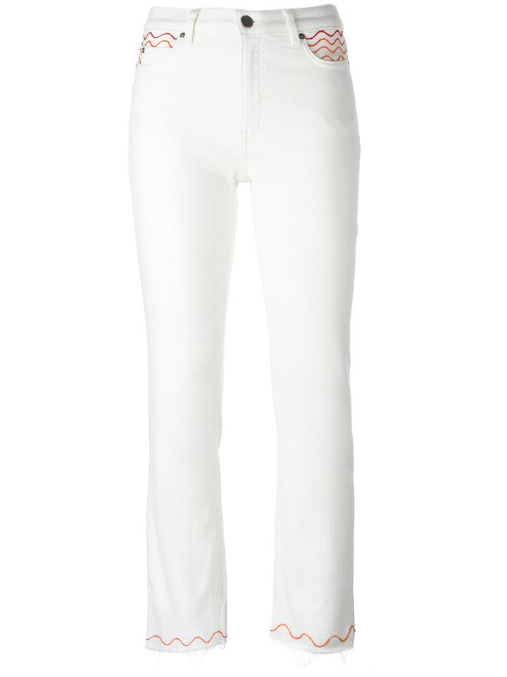 Mih Jeans Daily Customised Jeans By Amanda Norgaard, Women's, Size: 25, White, Cotton/spandex/elastane