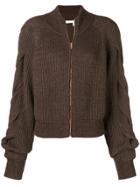 See By Chloé Chunky Ribbed Cardigan - Brown
