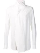 Julius Concealed Fastening Shirt, Men's, Size: 3, White, Cotton/silk