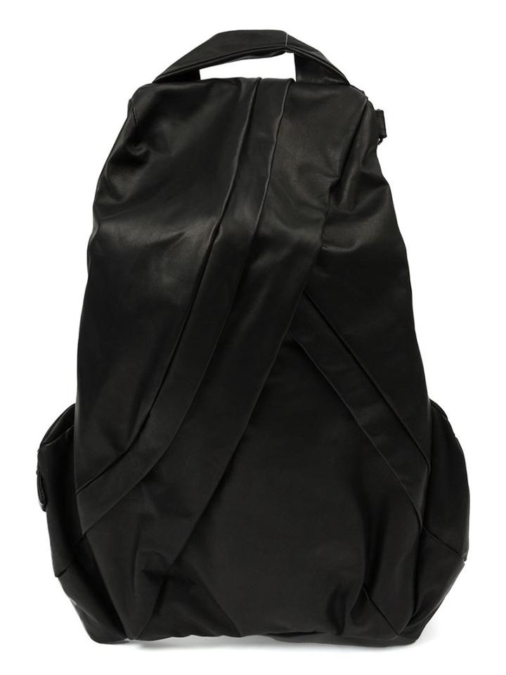 The Viridi-anne Leather Backpack, Black, Cotton/leather