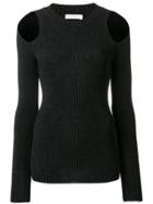 See By Chloé Cold Shoulder Knitted Top - Black