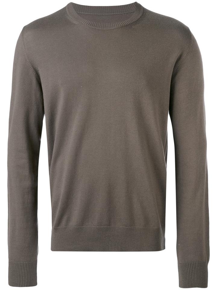 Maison Margiela - Classic Knitted Sweater - Men - Cotton/leather/wool - S, Green, Cotton/leather/wool