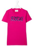 Alberta Ferretti Kids 'sunday' T-shirt - Pink