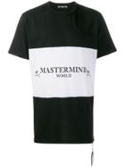 Mastermind World Logo Print Colour-block T-shirt - Black