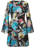 Mary Katrantzou Ligretto Feather Mini Dress - Black