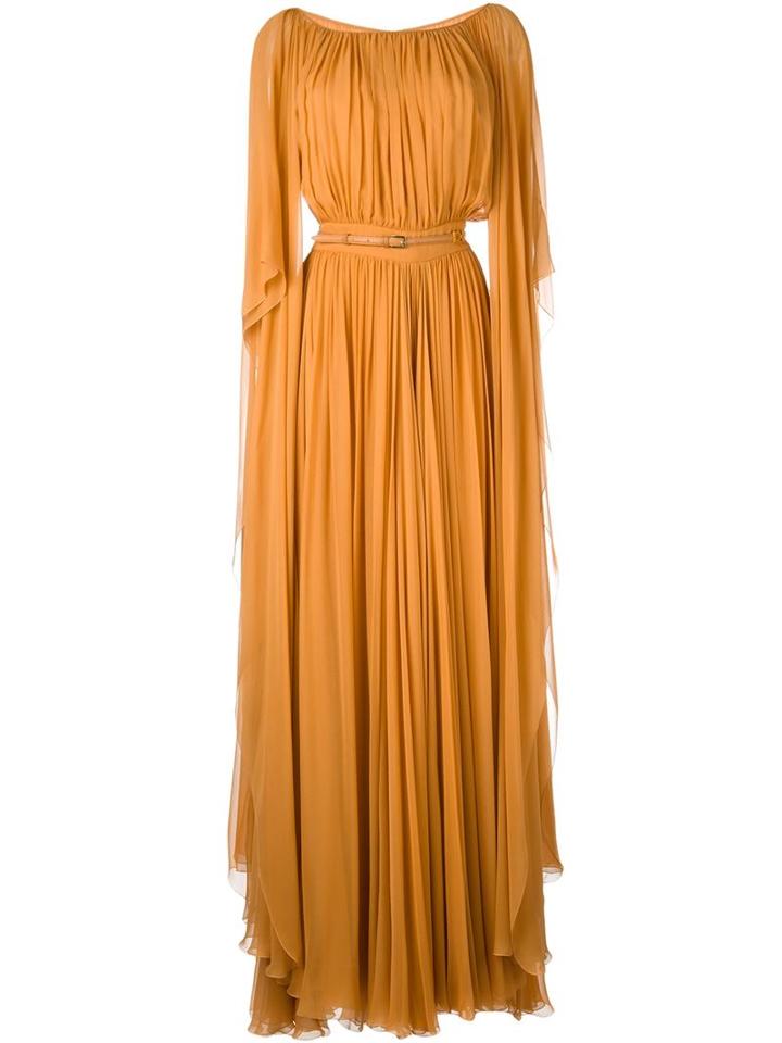 Elie Saab Pleated Belted Gown