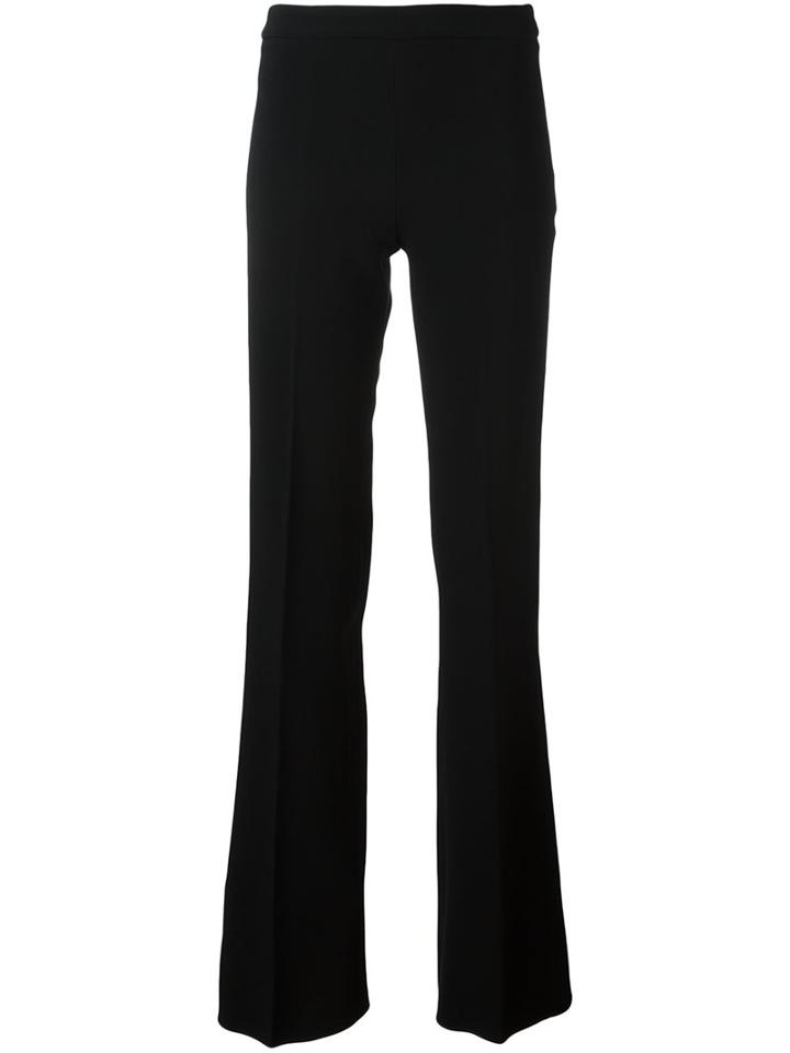 Giambattista Valli Lateral Zip Flared Trousers, Women's, Size: 42, Black, Spandex/elastane/viscose/virgin Wool