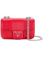 Prada Small Quilted Shoulder Bag - Red