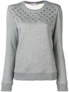 Red Valentino Eyelet Detail Sweater - Grey